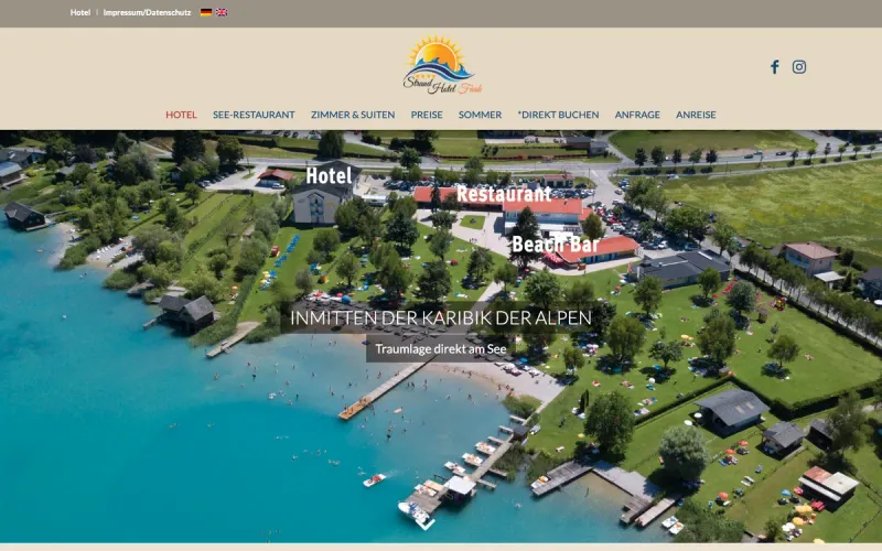 Die alte Website vor dem Relaunch